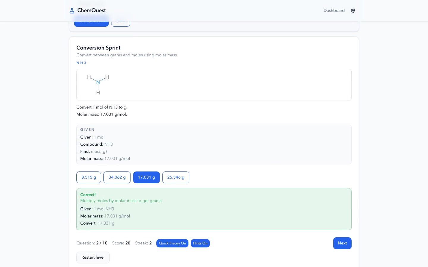 ChemQuest project preview