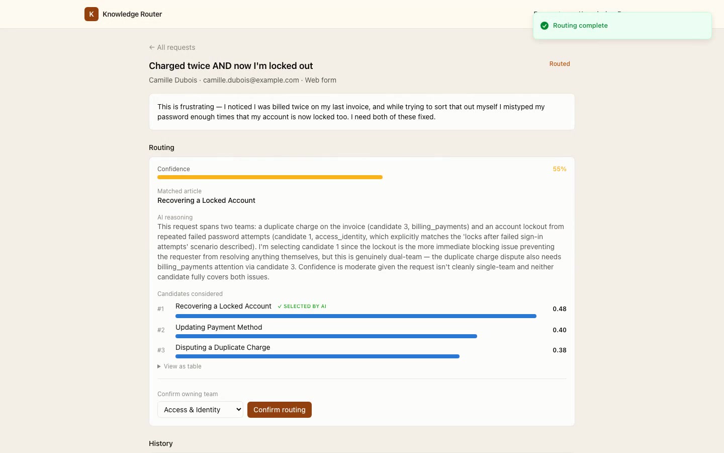 Knowledge Router project preview